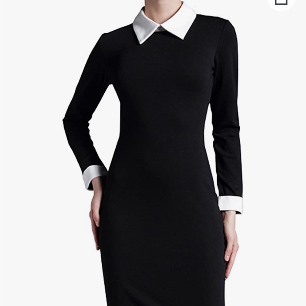 Midi length long sleeve dress
